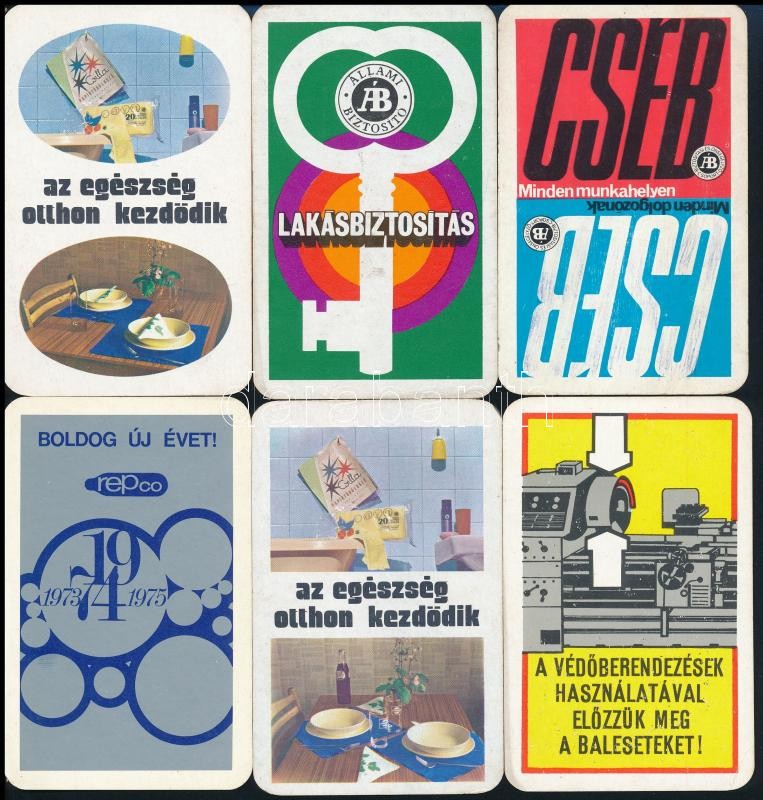 cca 1970-1980 20 db vegyes kártyanaptár - Image 2