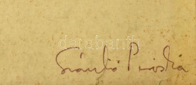 Szántó Piroska (1913-1998): Hámozó. Lavírozott tus, papír, jelzett. Dekoratív, üvegezett fakeretben. 40x29 cm - Image 2