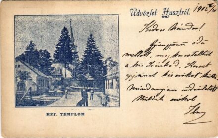 1902 Huszt, Chust, Khust; Református templom / Calvinist church
