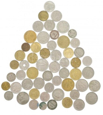 Görögország 1894-1895. 20l Cu-Ni (2xklf) + 1912. 20l Ni + 1926. 1Dr Cu-Ni + 1926. 2Dr Cu-Ni + 1930. 5Dr Ni + 1954-1992. 10l-100Dr (50db) + ókori érme mintájára készített modern zseton T:1--3 Greece 1894-1895. 20 Lepta Cu-Ni (2xklf) +