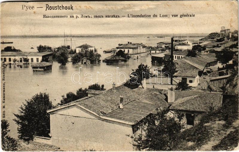 ~1908 Ruse, Rousse, Russe, Roustchouk, Rustschuk; L'inondation du Lom, vue generale / flood of the Lom river (EK)
