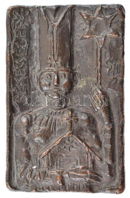 Somogyi József (1916-1993) 'Békességet' egyoldalas Br plakett (80x50mm) T:1-