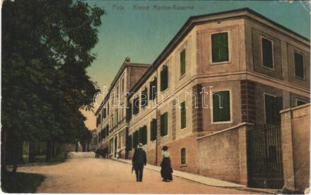 1915 Pola, Pula; Kleine Marine-Kaserne / Austro-Hungarian Navy, K.u.K. Kriegsmarine barracks. Guido Costalunga + 'K.u.K. Festungsfeldbahn I. Bauabteilung Pola' (EB)