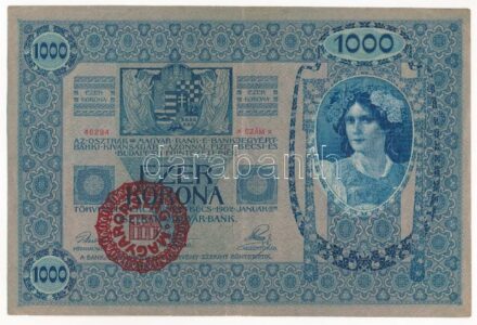 1902. 1000K piros 'MAGYARORSZÁG' körbélyegzővel T:III szép papír Adamo SK35B