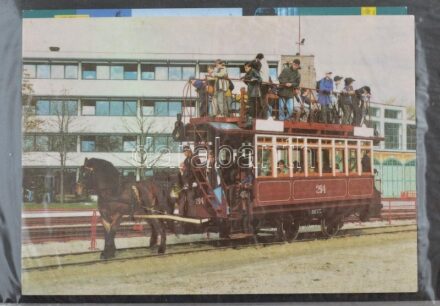 100 db MODERN magyar különböző képeslap egy albumban: Budapesti és vidéki villamosok a kezdetektől napjainkig / 100 modern Hungarian postcards in album: trams from Budapest and regions