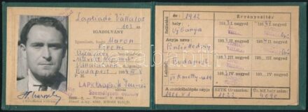 1954 Fényképes újságírói igazolvány (Művelt Nép című lap)