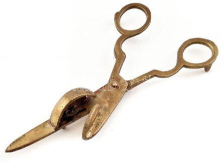 Gyertyakoppintó, réz, h: 16 cm