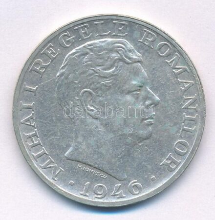 Románia 1946. 25.000L Ag 'I. Mihály' T:2- Romania 1946. 25.000 Lei Ag 'Mihai I' C:VF Krause KM#70