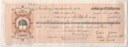 Budapest 1938. 'Országos Központi Hitelszövetkezet' kitöltött váltója 2300 aranypengőről, bélyegzésekkel, illetékbélyegekkel T:III
