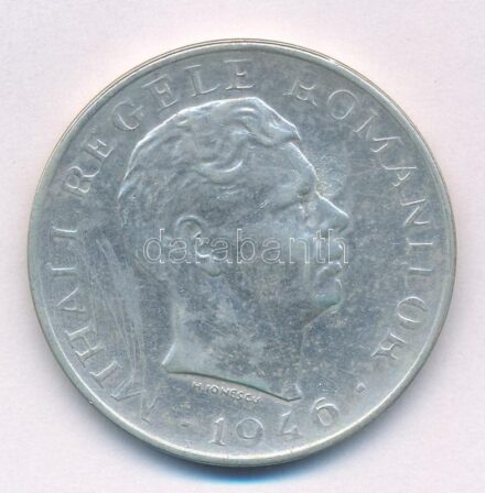 Románia 1946. 100.000L Ag T:2-,3 ph. Romania 1946. 100.000 Lei Ag C:VF,F edge error Krause KM#71