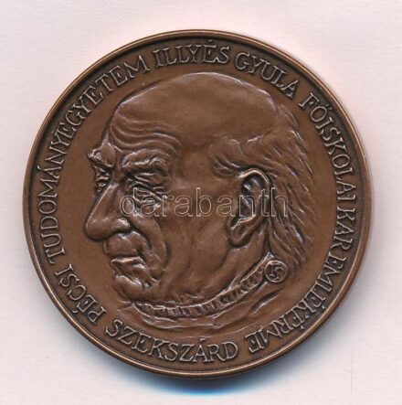 Pátzay Pál (1896-1979) DN 'Pécsi Tudományegyetem Illyés Gyula Főiskolai Kar Emlékérme, Szekszárd / 30 év' kétoldalas Br emlékérme dísztokban (42mm) T:1