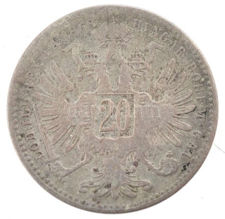 Ausztria 1868. 20kr Ag 'Ferenc József' T:3 Austria 1868. 20 Kreuzer Ag 'Franz Joseph' C:F Krause KM#2212