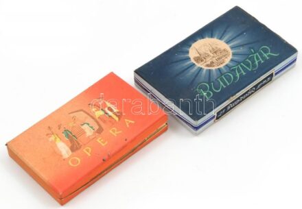 2 db bontatlan doboz Opera és Budavár márkanevű cigaretta, 1960 körül