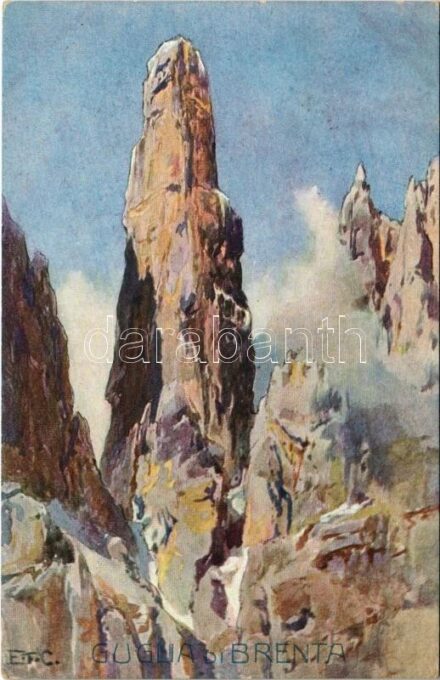 Die Alpen IV. Guglia di Brenta (Campanile Basso, Südtirol) s: E. T. Compton (EK)