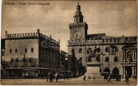 Bologna, Piazza Vittorio Emanuele / square, tram (EK)