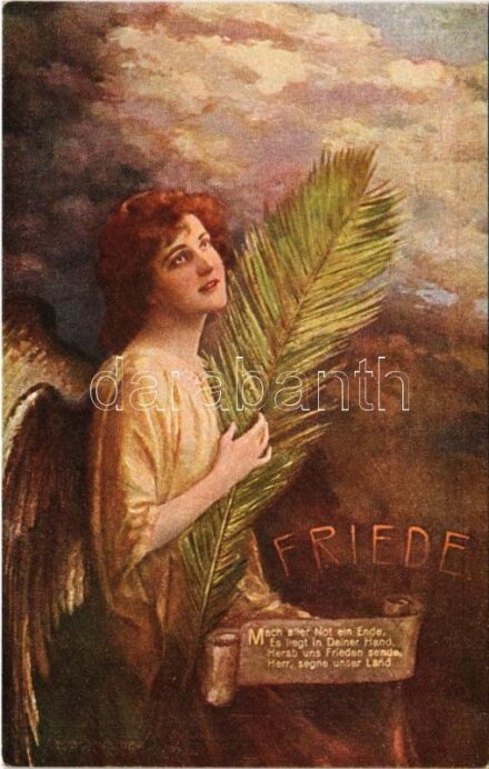 Friede / Lady art postcard. Amag-Kunst Nr. 132. s: E. Schneider