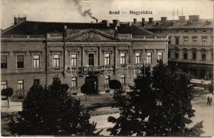 Arad, megyeház, Berta testvérek üzlete / county hall, shop (fl)
