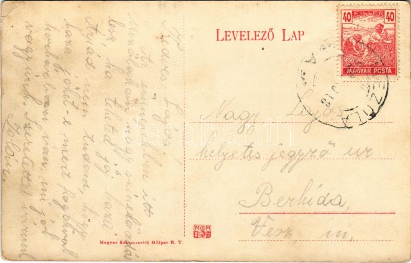 Izsa, Iza (Komárom, Komárnó); A falu dereka a pap mellett, utca / street (EK) - Image 2