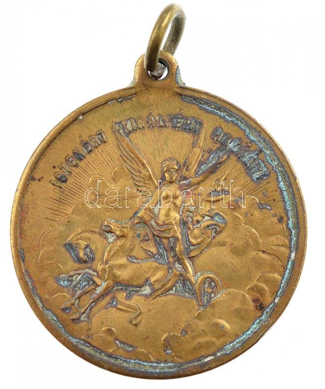 Magyarország 1898. 'Istenért Királyért Hazáért / 1848-1898 Szabadság - Testvériség - Egyenlőség - Szabadságharczunk Dicső Emlékére' Br emlékérem füllel (29,5mm) T:2 korr.