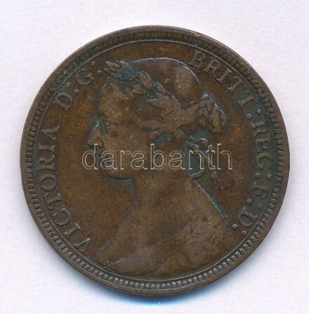 Nagy-Britannia 1889. 1/2p Br 'Viktória' T:2-,3 patina Great Britain 1889. 1/2 Penny Br 'Victoria' C:VF,F patina Krause KM#754