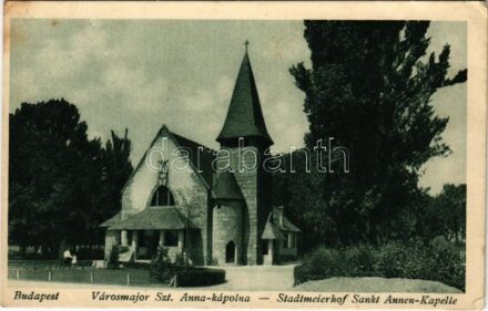 1928 Budapest XIV. Városmajor Szt. Anna kápolna + perfin (EK)