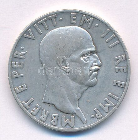 Albánia 1939. 10L Ag 'III. Viktor Emánuel' T:2,2- Albania 1939. 10 Lek Ag 'Vittorio Emanuele III' C:XF,VF Krause KM#925