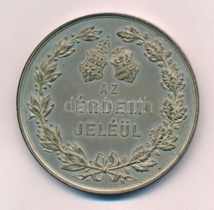 1890. 'Alföldi és Délmagyarországi Általános Kiállítás Aradon / Az érdem jeléül' kétoldalas ezüstözött Br emlékérem. Szign.: Knopp és Steiner Budapesten (55mm) T:2 patina, karc, ph