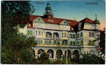 Pöstyén, Piestany; Grand Hotel Royal szálloda. Vasúti levelezőlapárusítás 27. sz. 1917. / hotel (EK)