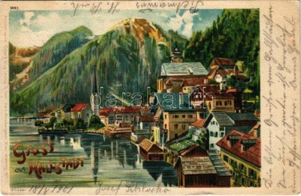 1901 Hallstatt. Regel & Krug litho (small tear)