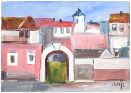 Bánfi jelzéssel: Szentendre. Olaj, karton, 33x23 cm