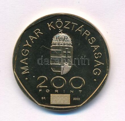 2000. 200Ft Cu-Ni-Zn '2000. évforduló / Rodin: a Gondolkodó, a Naprendszer' T:BU Adamo EM164