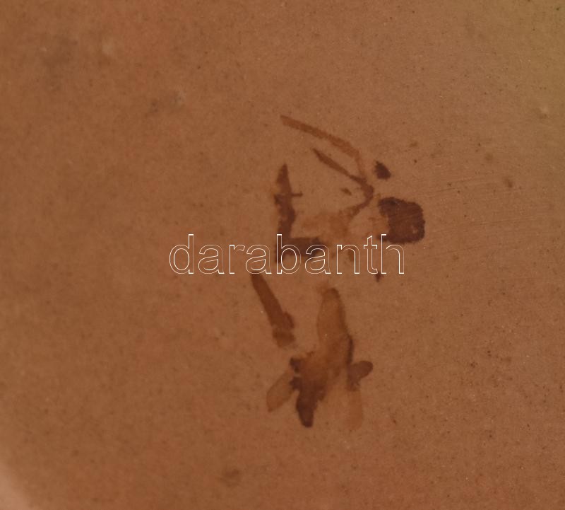 2 db sötétkék mázas retró kerámia váza. Jelzett, az egyiken apró lepattanás, m: 22-23 cm - Image 3