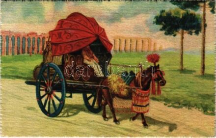 Roma, Rome; Carretto del Vino / Italian folklore, wine cart (EK)
