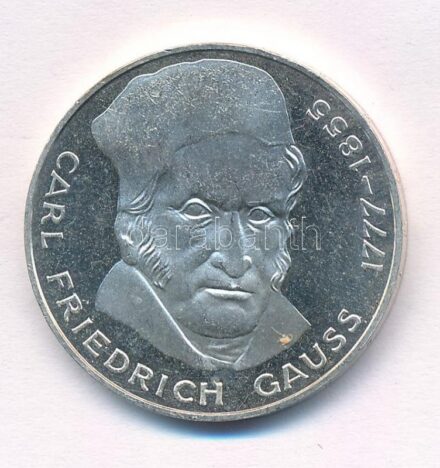 NSZK 1977J 5M Ag 'Carl Friedrich Gauss születésének 200. évfordulója' T:1- (eredetileg PP) patina FRG 1977J 5 Mark Ag '200th Anniversary - Birth of Carl Friedrich Gauss' C:AU (originally PP) patina Krause KM#145