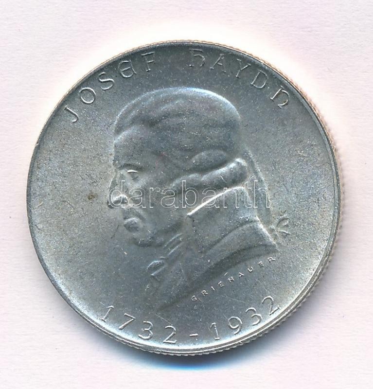 Ausztria 1932. 2Sch Ag 'Haydn' T:2 Austria 1932. 2 Schilling Ag 'Haydn' C:XF Krause KM#2848