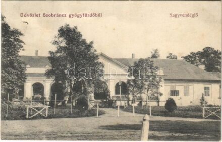 Szobránc-gyógyfürdő, Kúpele Sobrance; nagyvendéglő. Ignáczy Géza fényképész / grand restaurant