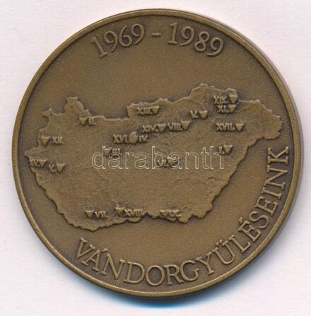 Bognár György (1944-) 1989. '20 éves a MÉE' kétoldalas bronz emlékérem (42,5mm) T:1 kis patina Adamo BP28