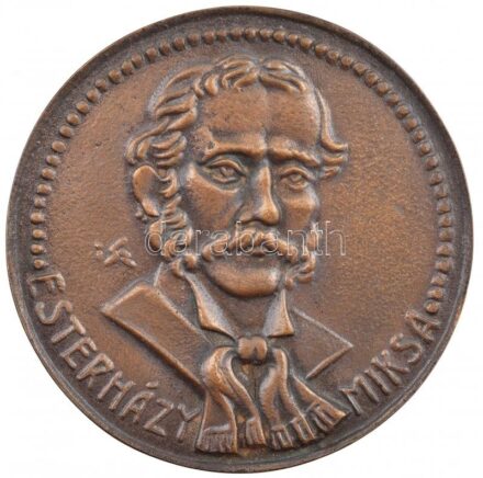 Ifj. Szlávits László (1959-) DN 'Gróf Esterházy Miksa' egyoldalas Br emlékérem (97mm) T:2
