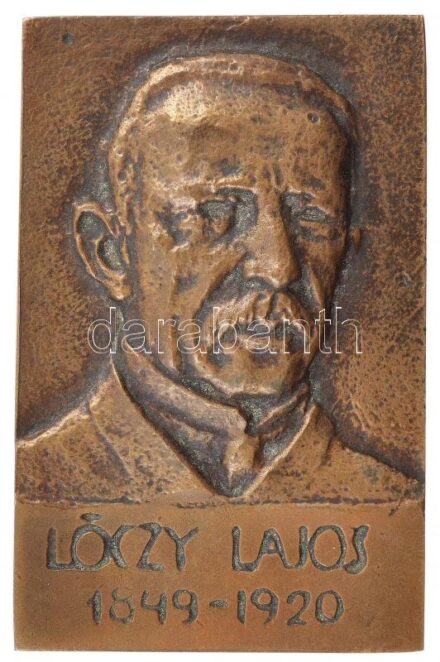 DN 'Lóczy Lajos 1849-1920' egyoldalas Br plakett (68x45mm) T:2