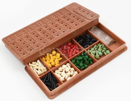 'Gondolkozz!' retró logikai játék (torpedó játék), FMV Budaplast, leírással, 22x10,5 cm