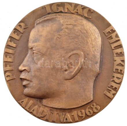 Boldogfai Farkas Sándor (1907-1970) DN 'Pfeifer Ignác Emlékérem Alapítva 1968 / Magyar Kémikusok Egyesülete - Több évtizedes kiváló munkáért' kétoldalas Br plakett (81mm) T:1-