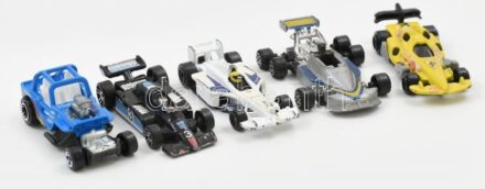 5 db verseny játékautó, matchbox kopott, h: 7,5cm