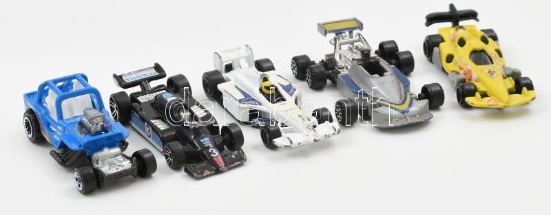 5 db verseny játékautó, matchbox kopott, h: 7,5cm