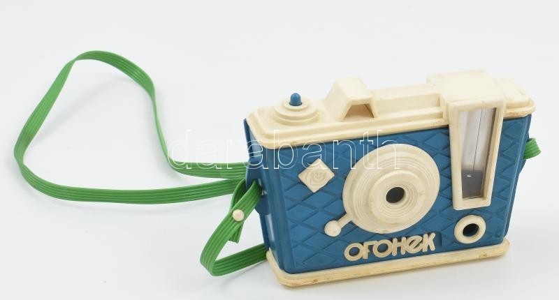 Játék műanyag vizipisztoly fényképezőgép, kopott, m: 10 cm