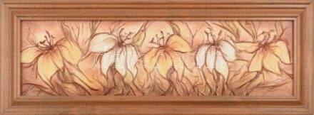 Bőrkép, olvashatatlan jelzéssel jobbra lent, fakeretben, 14x49 cm