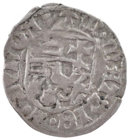 1490. Denár Ag 'I. Mátyás' (0,55g) T:2 hajlás Hungary 1490. Denar Ag 'Matthias I' (0,55g) C:XF curved Huszár: 722., Unger I.: 567.a var.