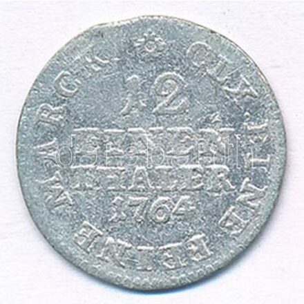 Német Államok / Szászország - Albertine 1764EDC 1/12T Ag 'III. Frigyes Ágost' T:3 German States / Saxony - Albertine 1764EDC 1/12 Thaler Ag 'Friedrich August III' C:F Krause KM# 956