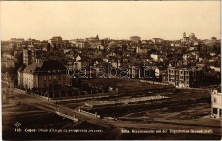 Sofia, Sophia, Sofiya; Gesamtansicht mit der Ungarischen Gesandtschaft / látkép a Magyar követség épületével / general view with the Hungarian Embassy