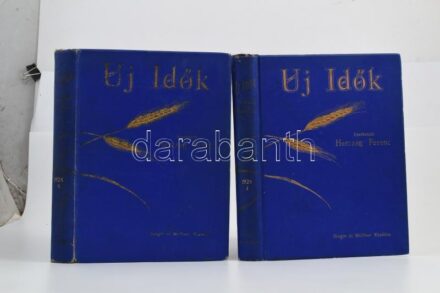 1924 Új Idők, I. és II. félév, vászon kötésben, eredeti címlapok belekötve