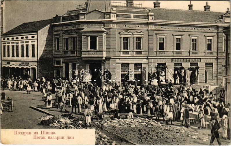 Sabac, Szabács, Schabatz; Petak pazarni dan / Friday market, shop